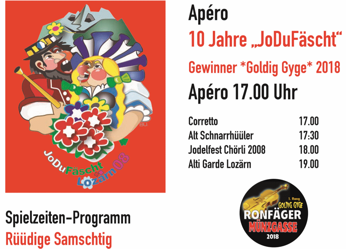 Apéro Samstag  - 10 Jahre "JoDuFäscht" 